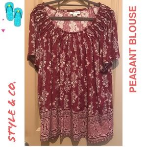 Style and Co. Peasant Blouse